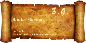 Bautz Gordon névjegykártya